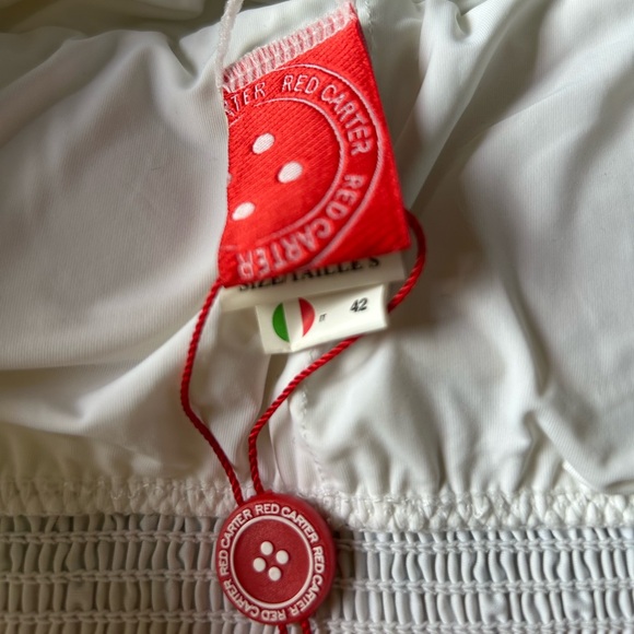 NEW Red Carter Ipanema Smocked Off Shoulder One-Piece Swimsuit - Picture 9 of 16